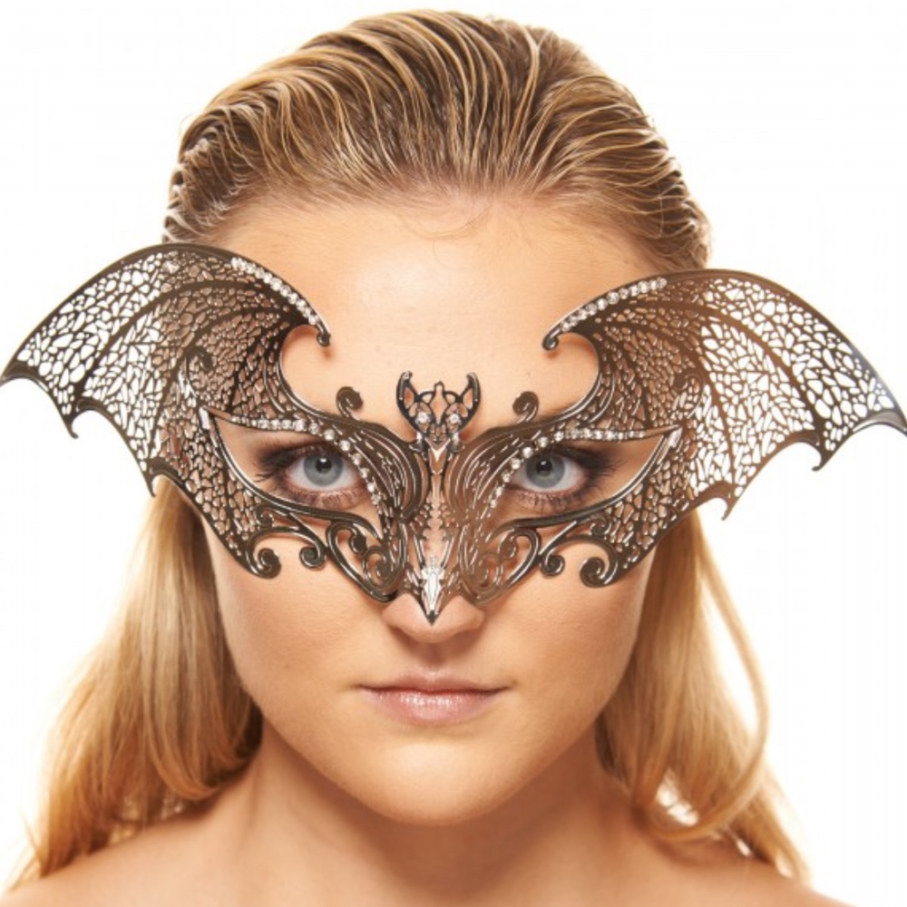 Silver Bat Inspired Laser Cut Masquerade Mask