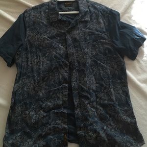 All Saints Floral Short Sleeve Button Up
