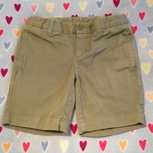 Girl's school uniform khaki short.