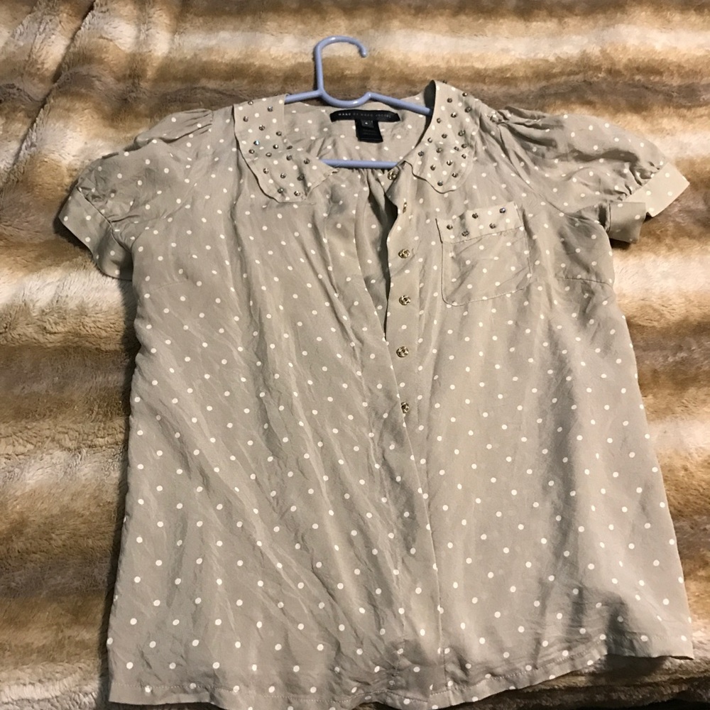 Embellished button up top