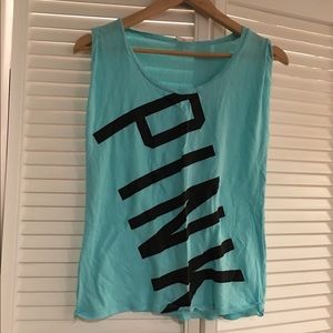 Victorias Secret Pink turquoise muscle tee