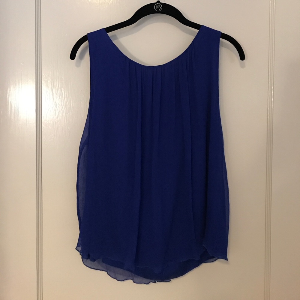Alice + Olivia Blue Silk Tank 💎 Size M