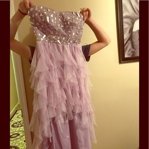 Lavender hi low dress