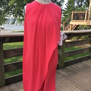 Maggy London Size 14 Orange Sleeveless Dress