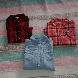 Girl's Cherokee button up shirt size large