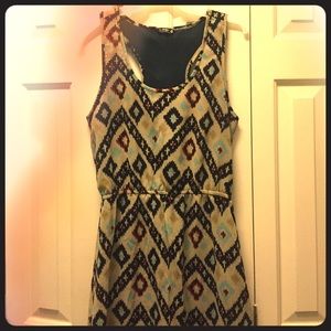 Blue and beige Aztec maxi dress.
