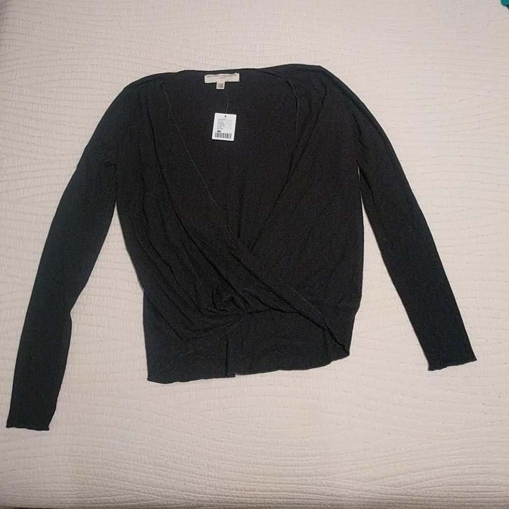 Black Urban Outfitters twist front shirt
