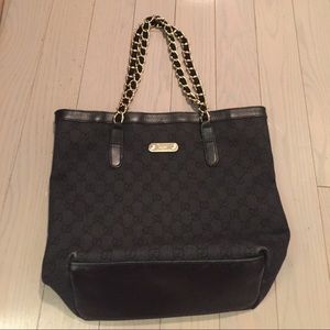 Gucci Black Canvas tote