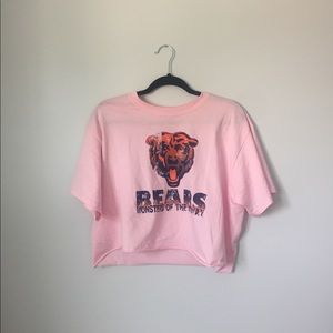 Chicago Bears Pink Crop