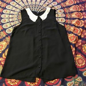 Button Down Shirt with Peter Pan Collar