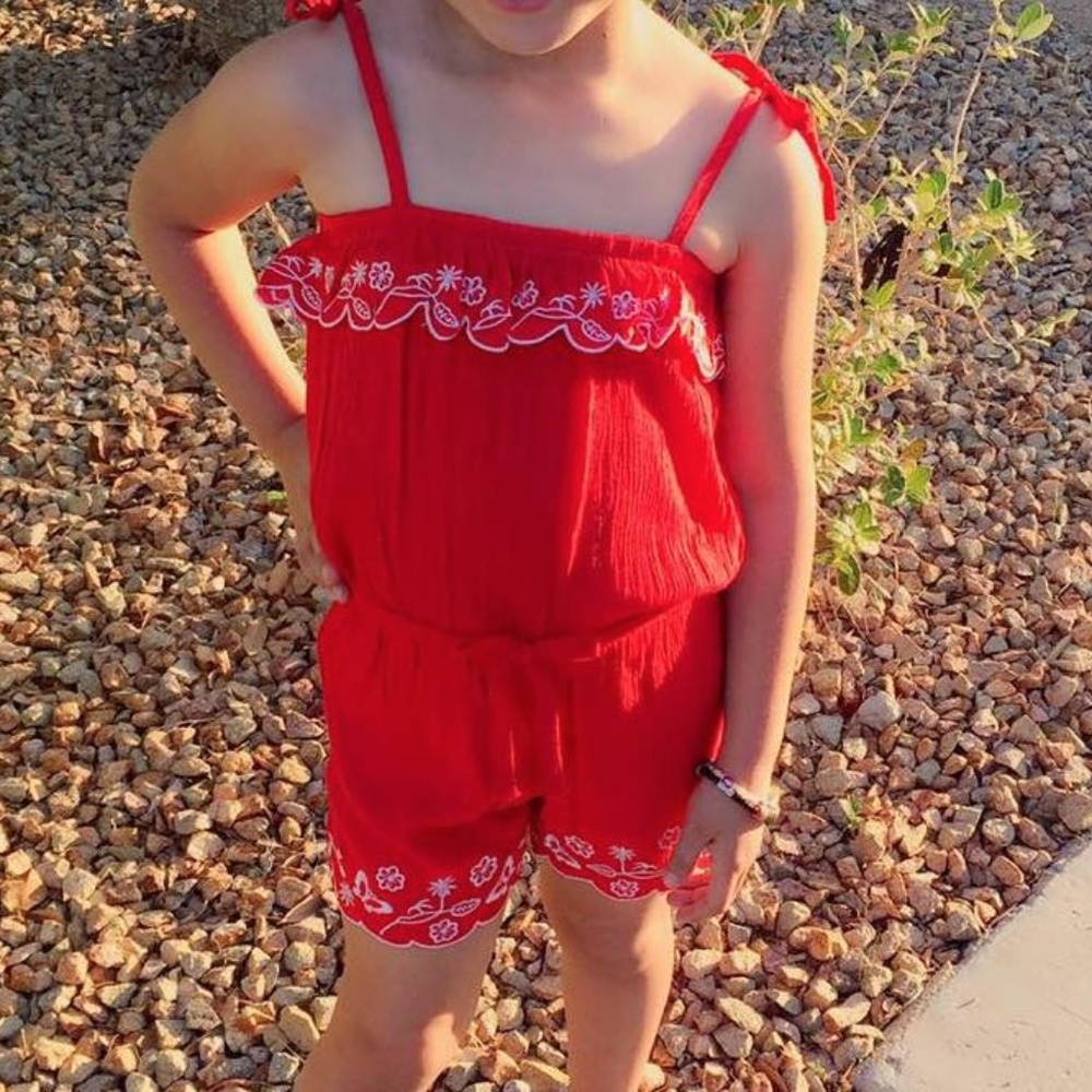 toddlers girls red romper dress 2 5 6