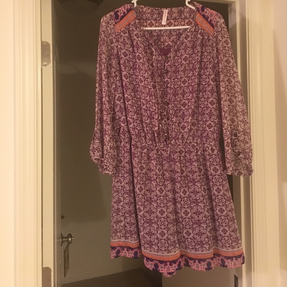 Bohemian long sleeve romper!