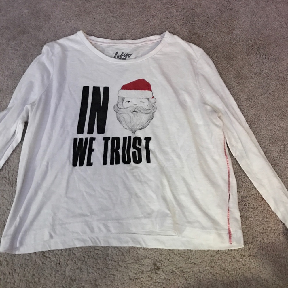 A crop top long sleeve tee