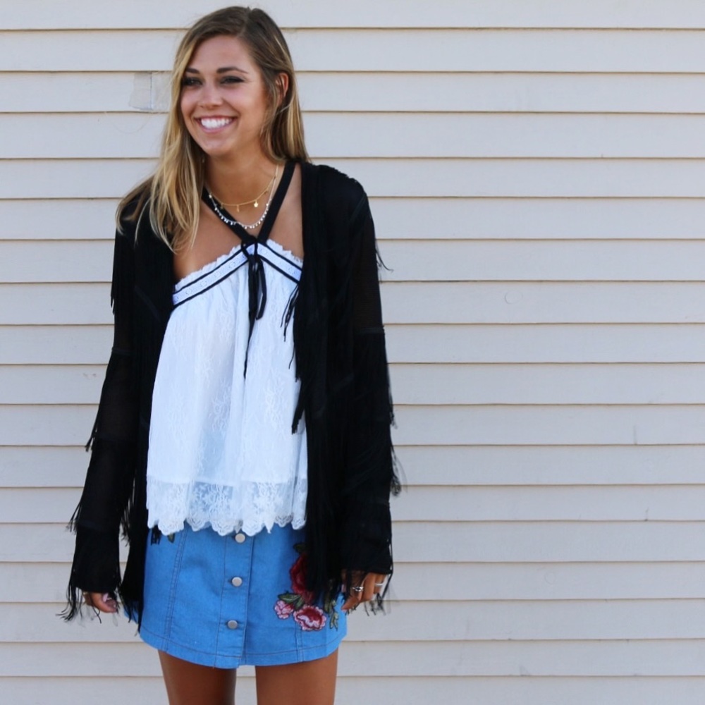 black fringe cardigan - Picture 5 of 5