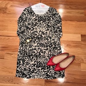 Jcrew Jules Dress in Snow leopard