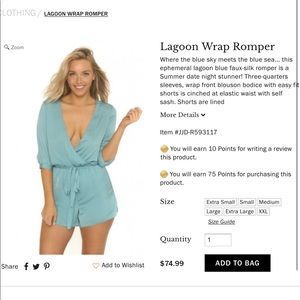 Kittenish blue lagoon romper