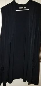 Women's easywear -chicos size 3 black vest pockets
