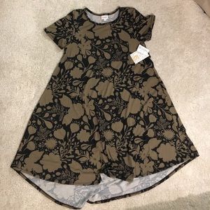 Black Floral Lularoe Carly Dress