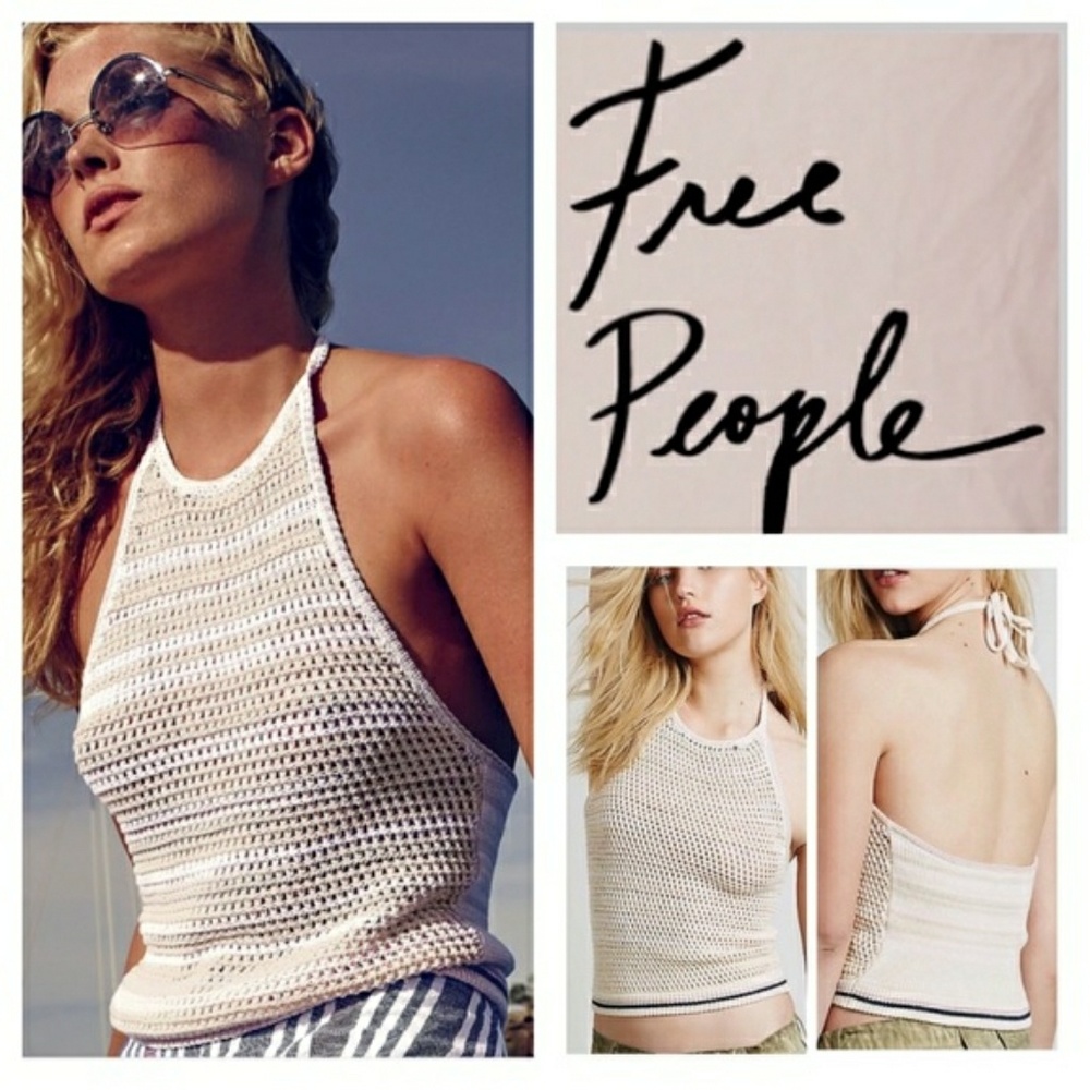 🎆HP🎆 NWT Free People crocheted halter tank 🎆