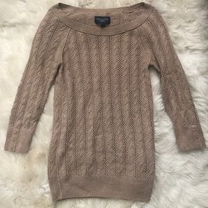 Beige American Eagle Knit Top