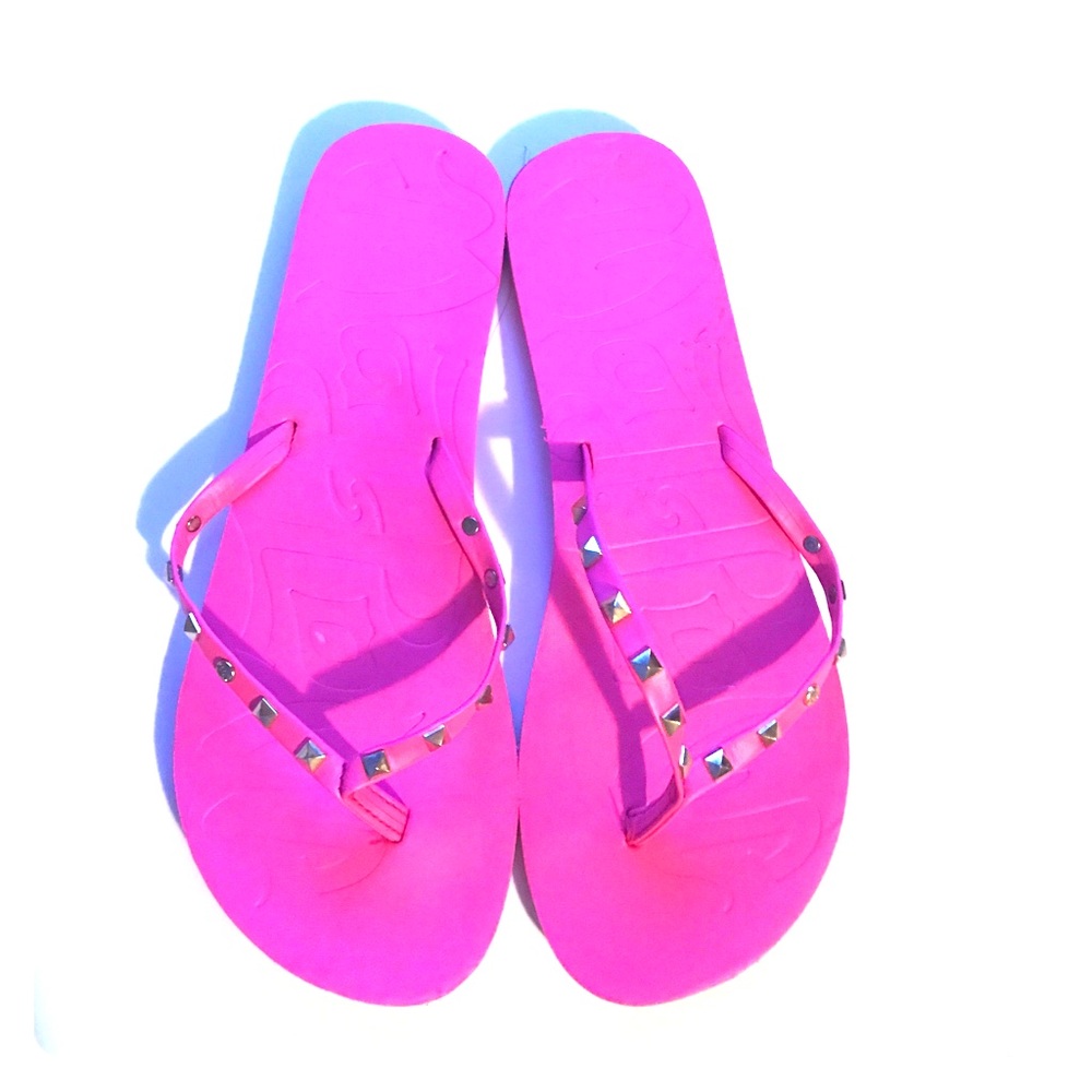 Hot Pink Flip Flop Sandals