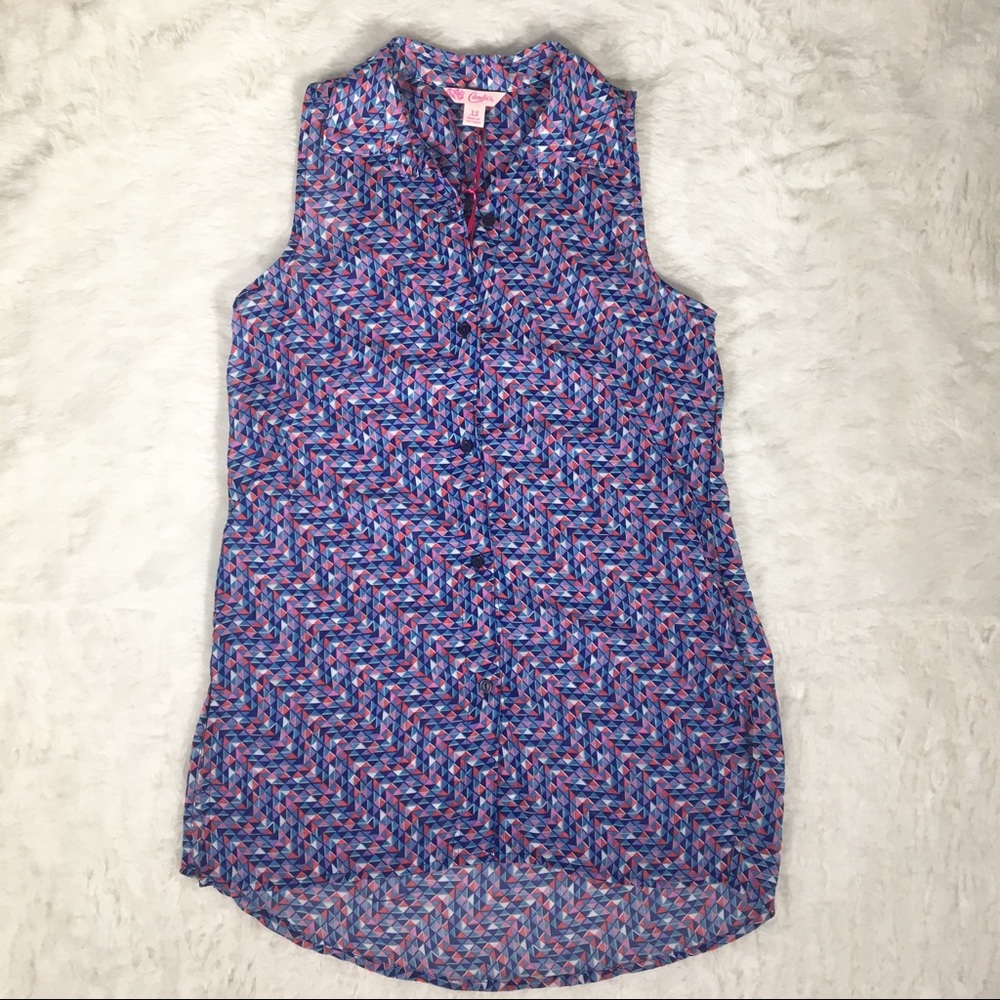 🔥2 for $15🔥Candie's Geo Print Button-up Tunic