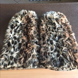Leopard print fluffies/fuzzies