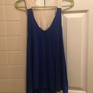 Stitch fix shirt. Royal blue, lace detail