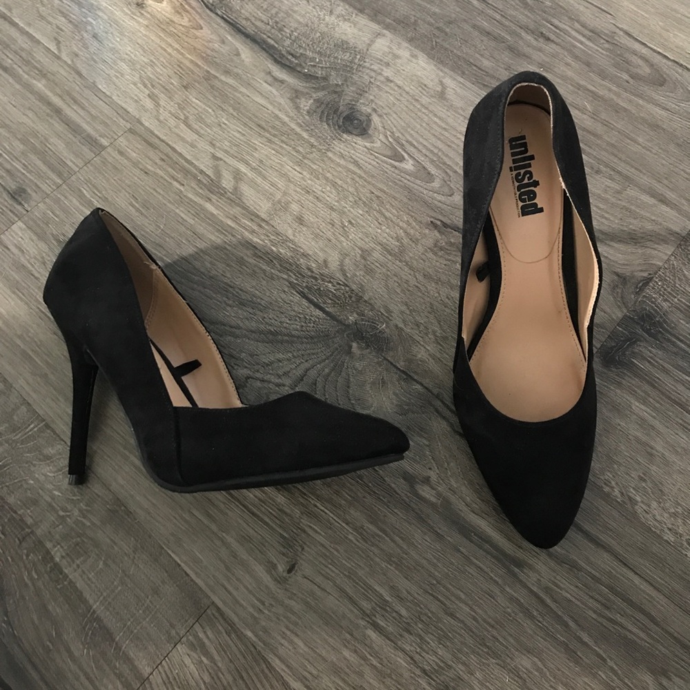 Unlisted black heels