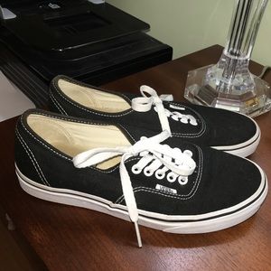 Black Vans sneakers barely worn