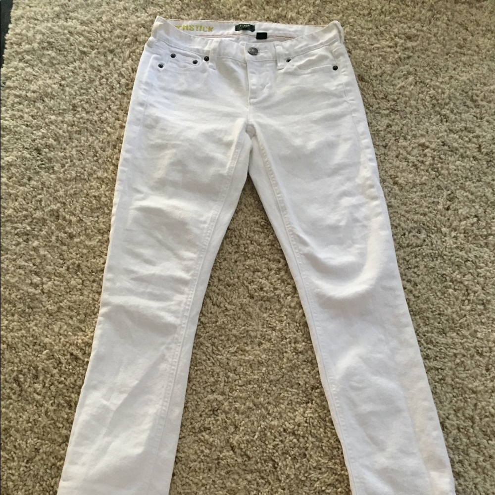 J CREW Matchstick Jeans White