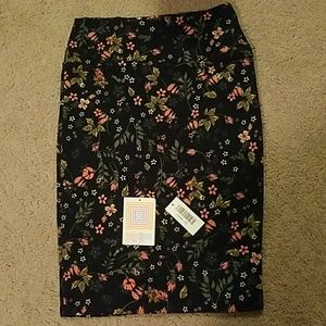 Blue Floral Lularoe Cassie Skirt
