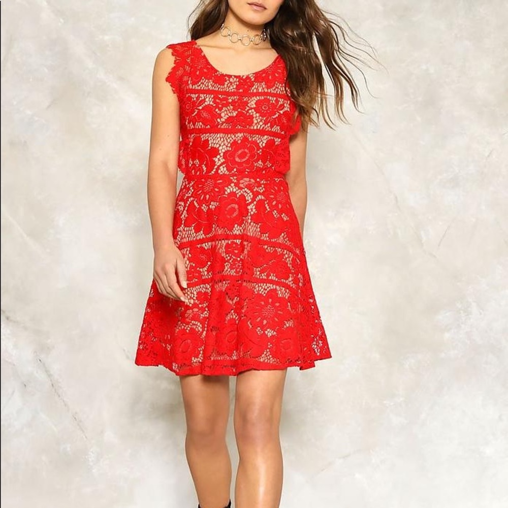 Red Lace Dress - Picture 1 of 3