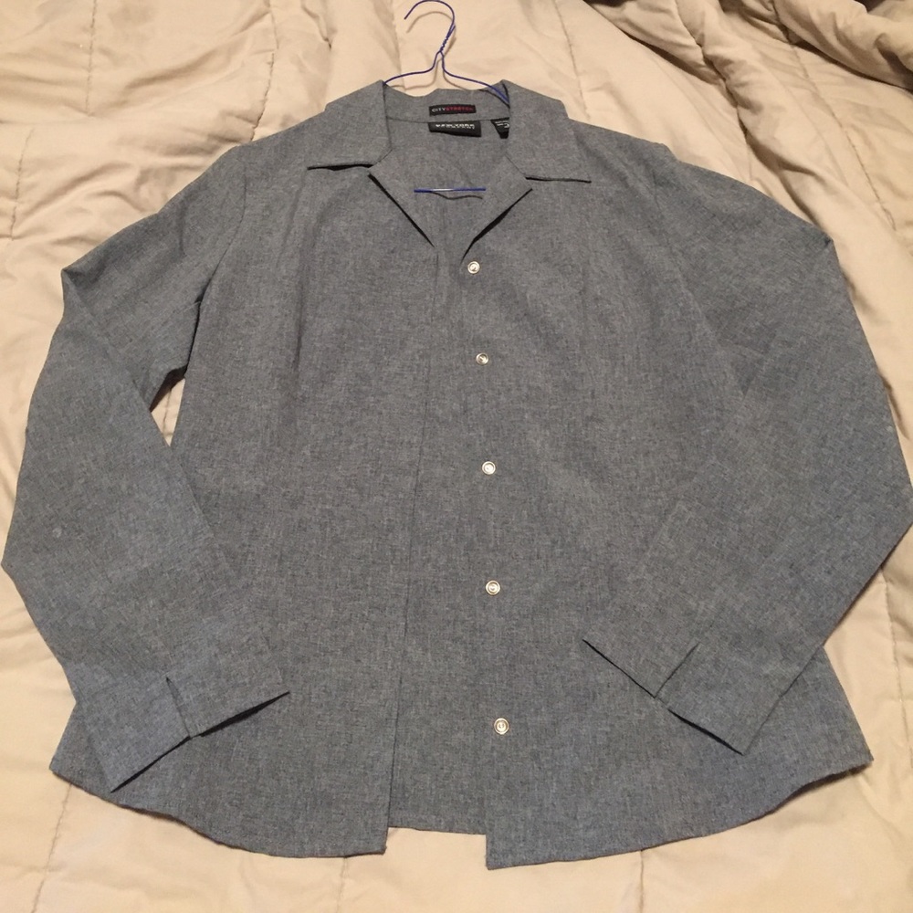 Gray NY&C Button Up Top