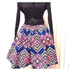 Grass fields African Midi skirt