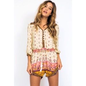 Spell & the Gypsy Desert Rose Playsuit Size 10 US6