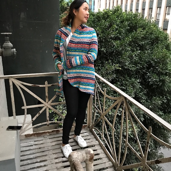 DREW Womens Aztec Multicolor Cardigan NWT $288 - Picture 7 of 7