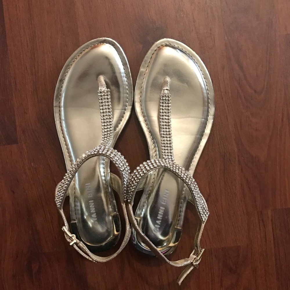 Haute gold blingy sandals