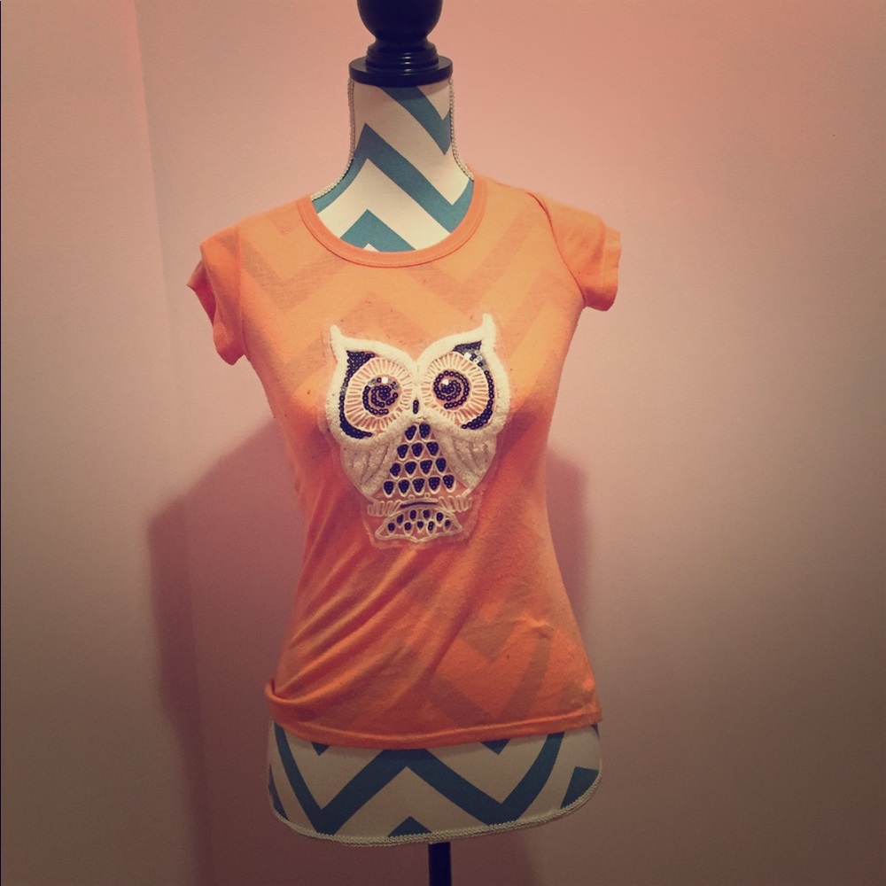 Coral Owl T-shirt (Kids 10-12)