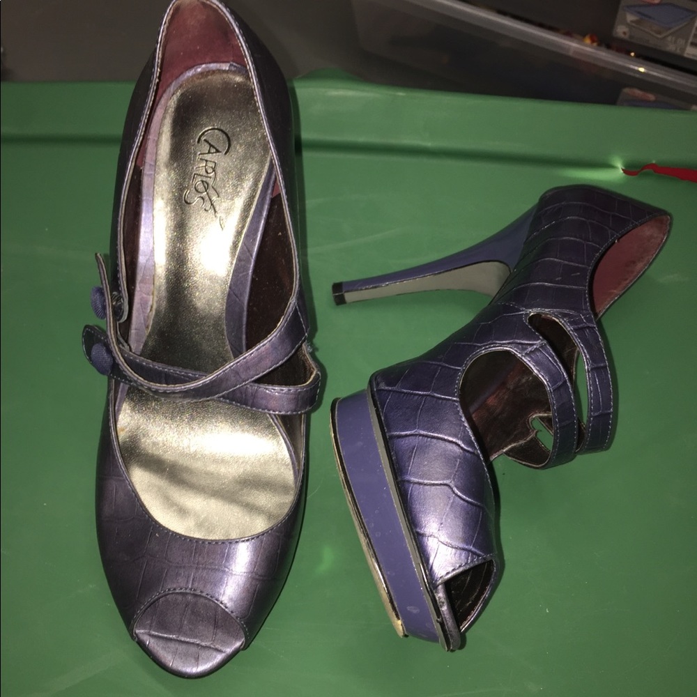 Carlos Santana Peeptoe Heels Sz 8.5