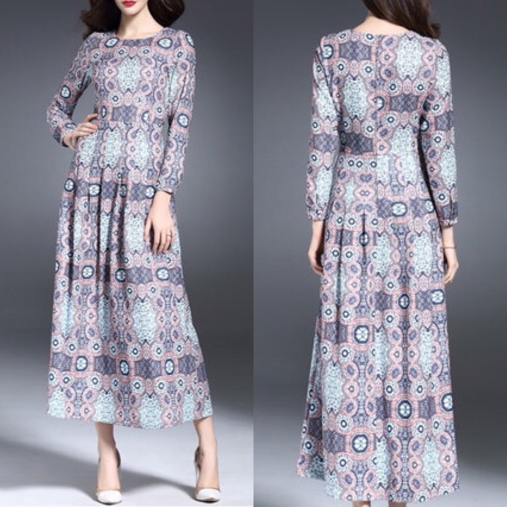 ❌SOLD❌ Boho Pleated Maxi (Fit 2) - Picture 2 of 8