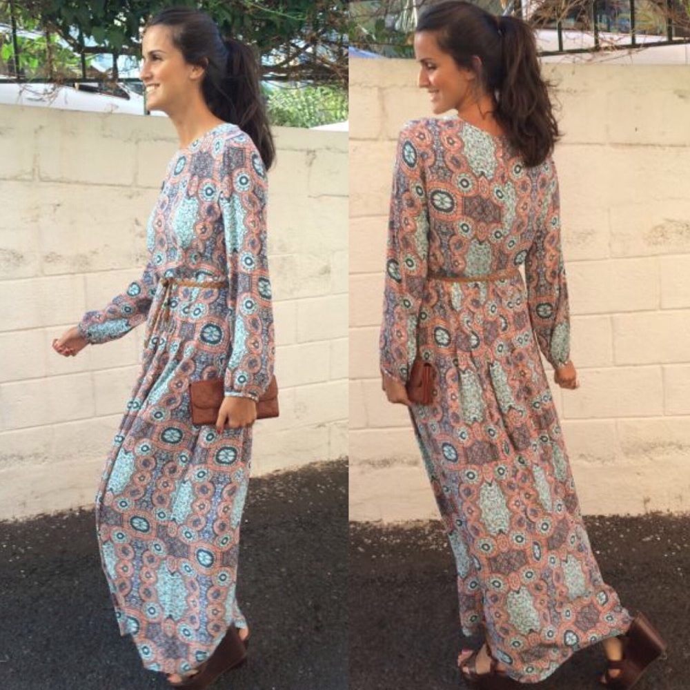 ❌SOLD❌ Boho Pleated Maxi (Fit 2) - Picture 3 of 8