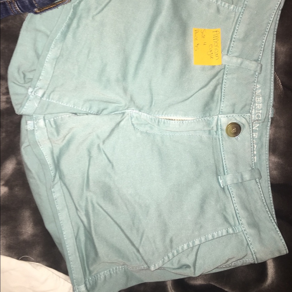 Teal shorts American eagle