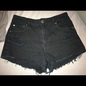 Black high waisted shorts