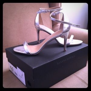 Silver strappy sandals