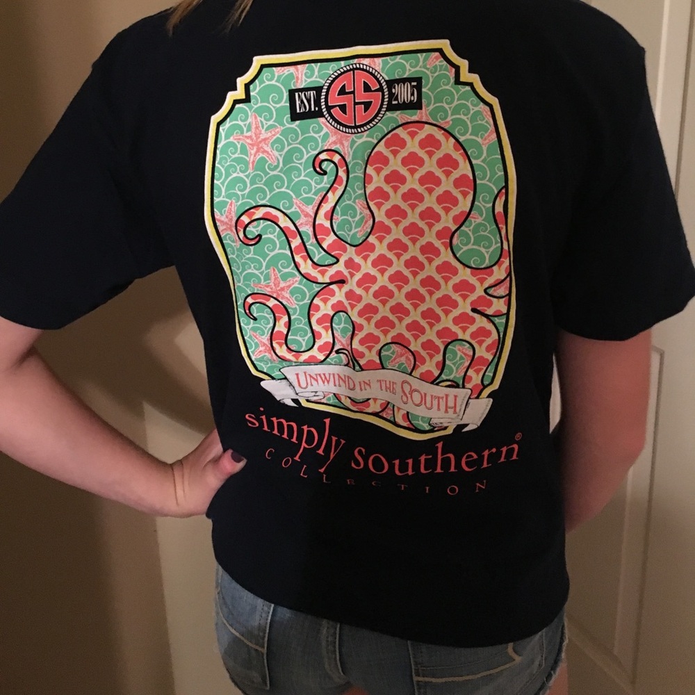 Simply Southern Navy Octopus Tshirt