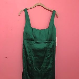 Green silk Calvin Klein dress