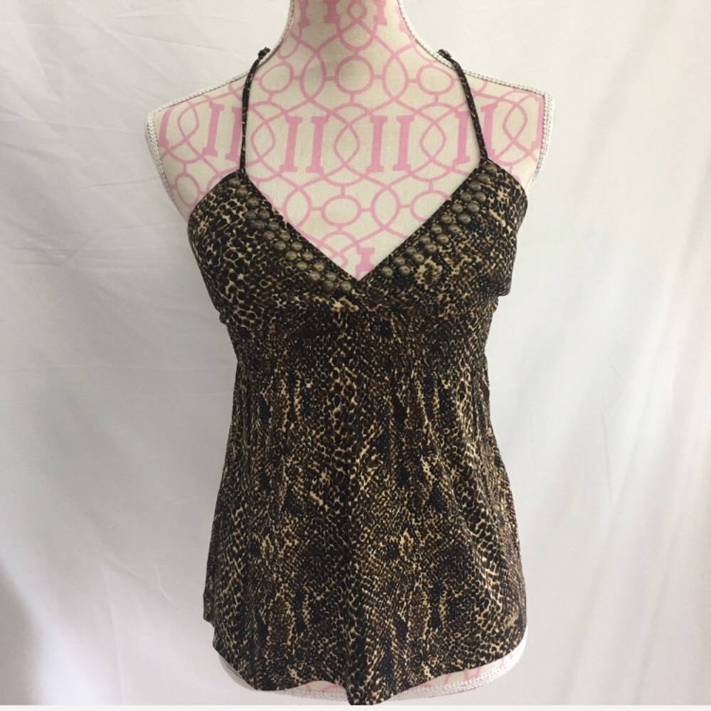 Guess Embellished Halter Top Size XS