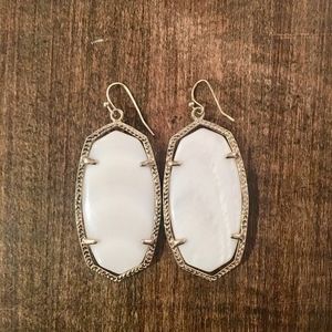 Kendra Scott Elle Gold Earrings in White