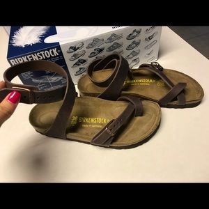 Birkenstock Yara Genuine Leather Sandals 36N *5.5